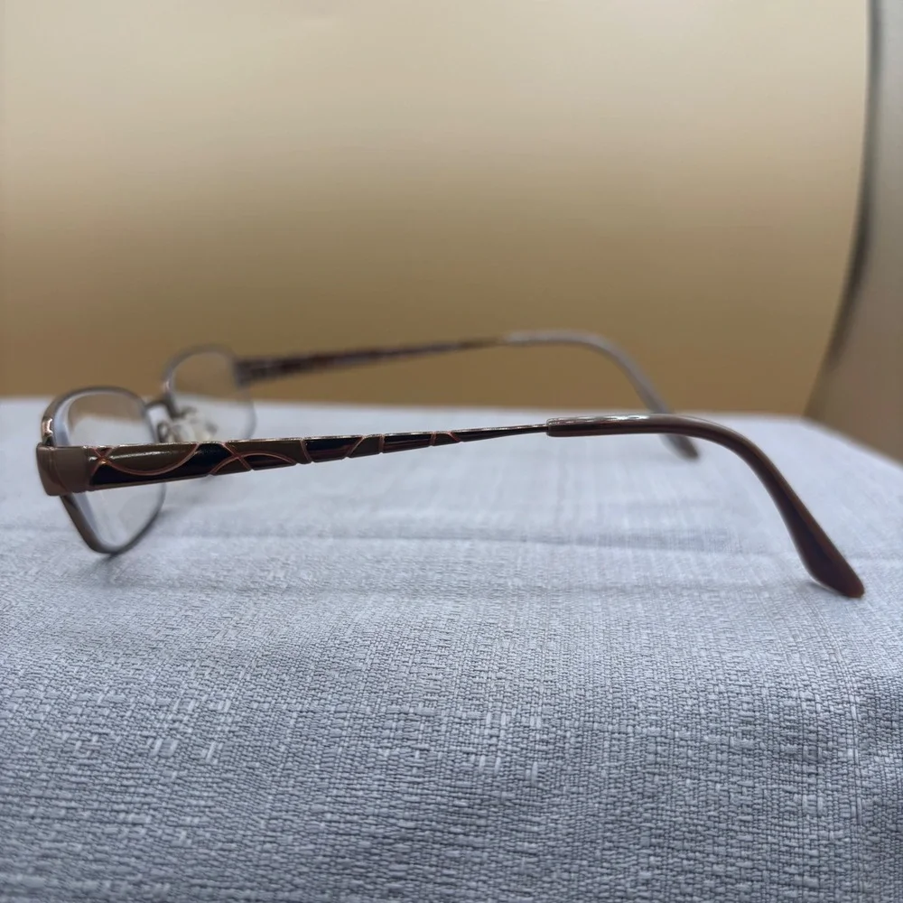 Charmant Eyeglasses Women 52-17-140 Brown Titanium CH10878 BR Librarian-core EX
